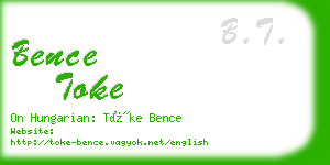 bence toke business card